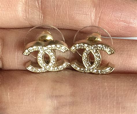 chanel cc stud earrings fake|authentic chanel cc earrings.